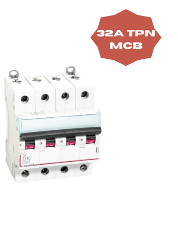 LEGRAND 32A FOUR POLE (FP) MCB DX3