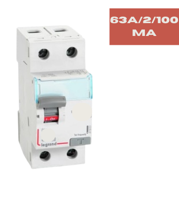 LEGRAND ELCB 63A/2/100MA DX3