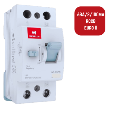 HAVELLS ELCB 63A/2/100MA