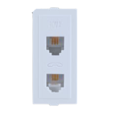 ANCHOR ROMA RJ 11 TELEPHONE JACK DOUBLE