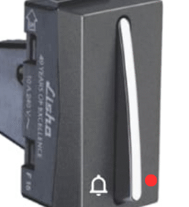LISHA S7 10A SLIMZ BELL PUSH SWITCH WITH INDICATOR