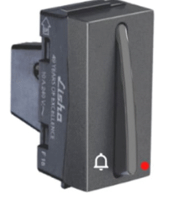 LISHA S7 10A SLIMZ ICON BELL PUSH SWITCH WITH INDICATOR