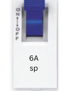 GM CUBA 6A SINGLE POLE MODULAR MCB