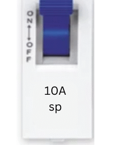 GM CUBA 10A SINGLE POLE MODULAR MCB