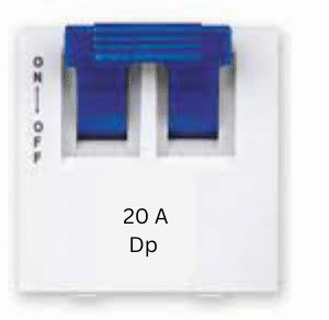 GM CUBA 20A DOUBLE POLE MODULAR MCB
